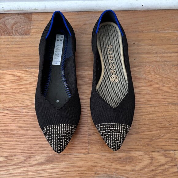 Rothy's Gone Wild: Rothy's The Point Flats in Licorice - Picture 8 of 12